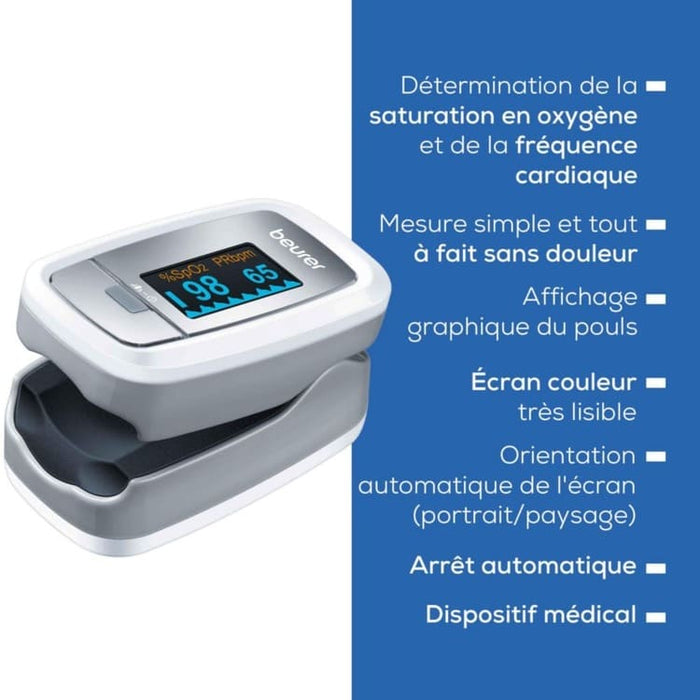 oxymetre beurer po 30 liste fonctions