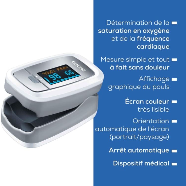 oxymetre beurer po 30 liste fonctions