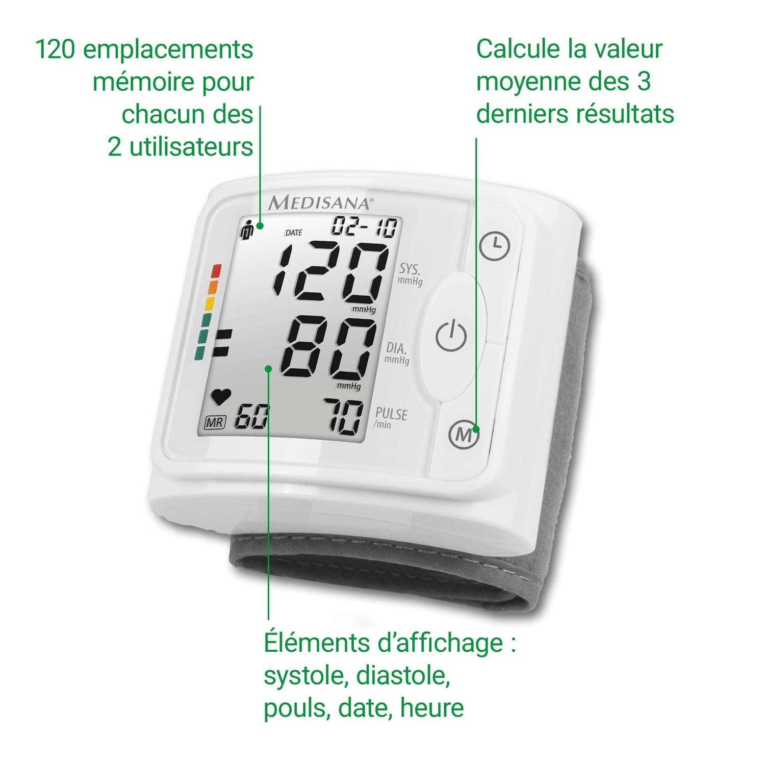 Medisana BW320 fonctionnalités