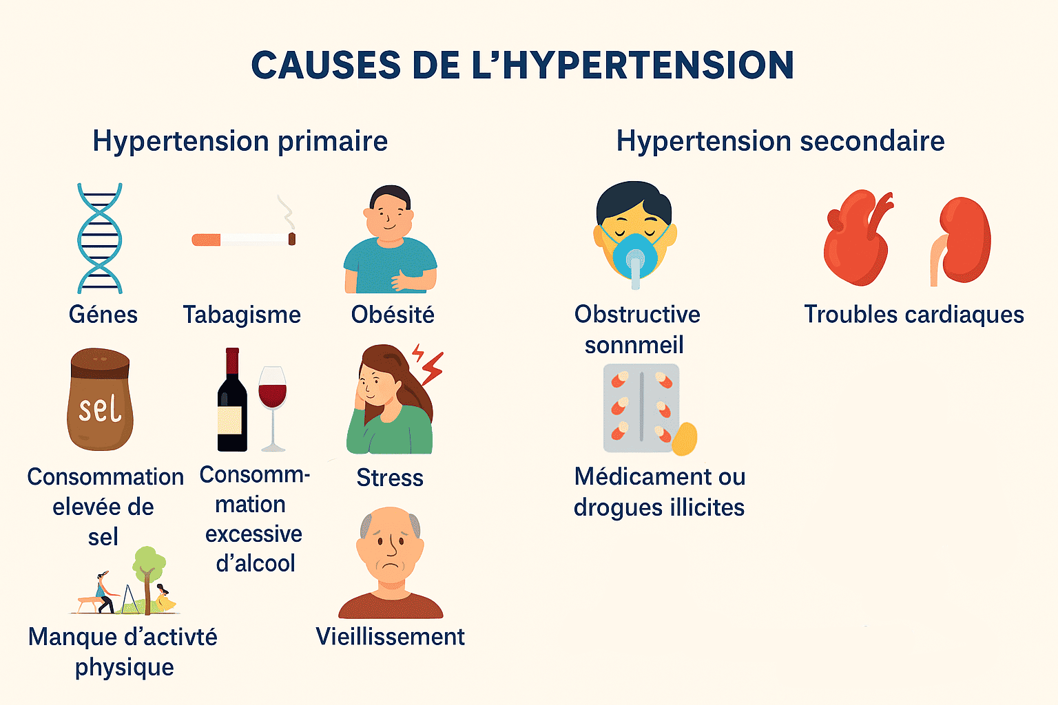Infographie causes hypertension