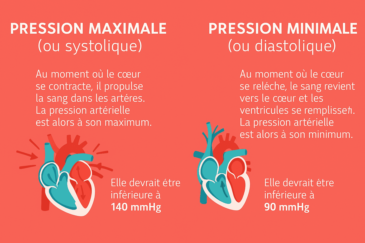 Infographie systolique diastolique
