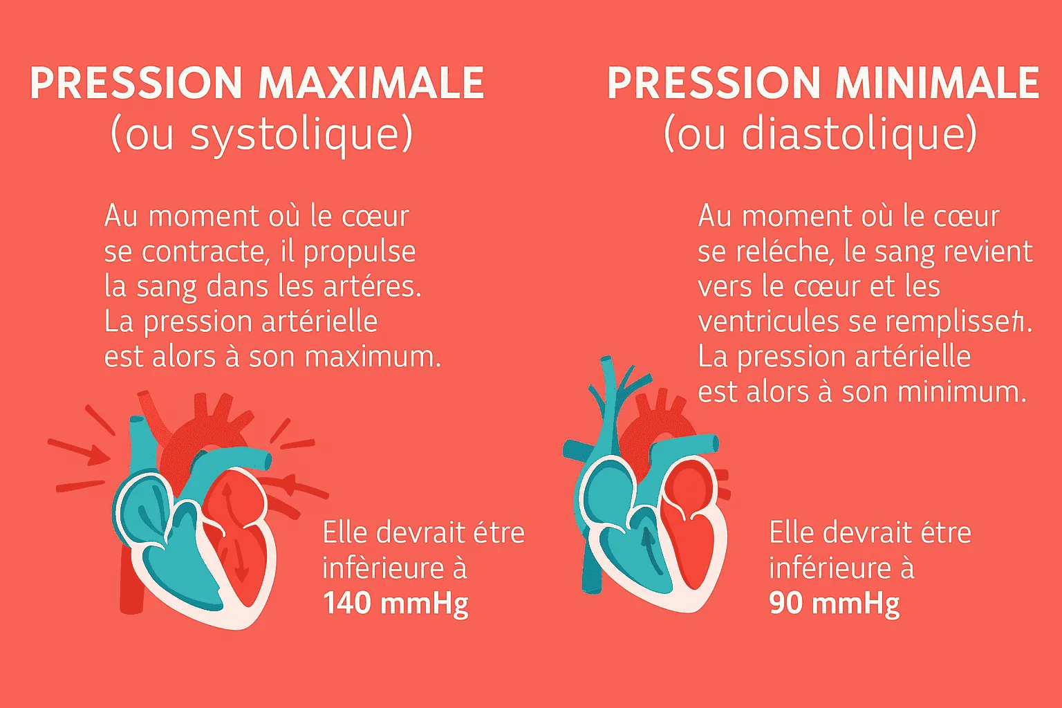 Infographie systolique diastolique
