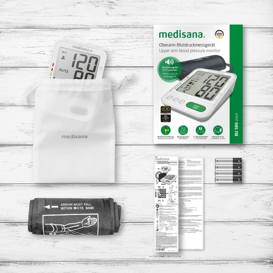 Tensiomètre Bras Medisana BU 586 - contenu de la boite