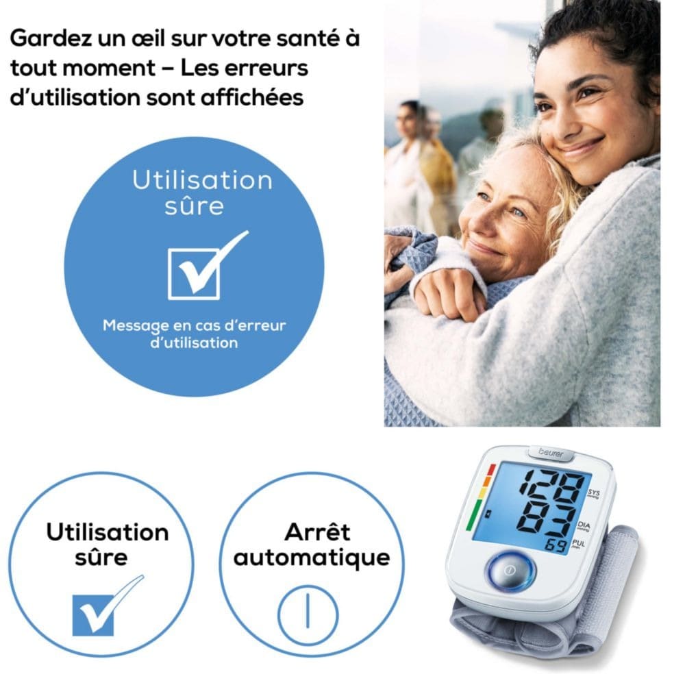 Tensiomètre poignet Beurer BC44 - en utilisation