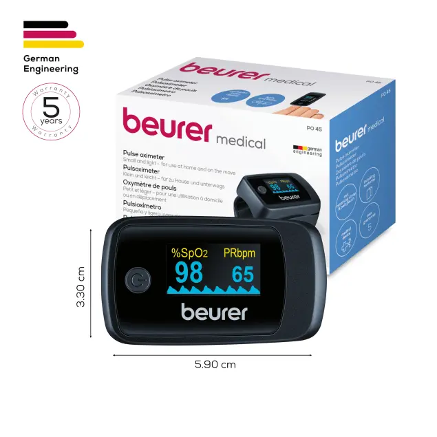 Beurer PO 45 affichage indice de perfusion