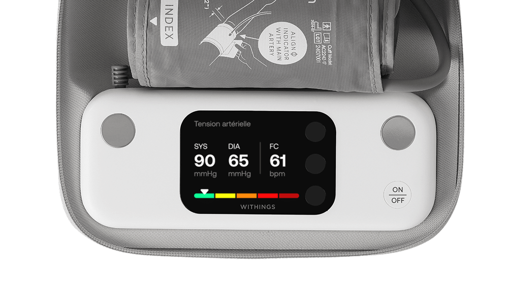 Écran LCD couleur Withings BPM Vision résultats