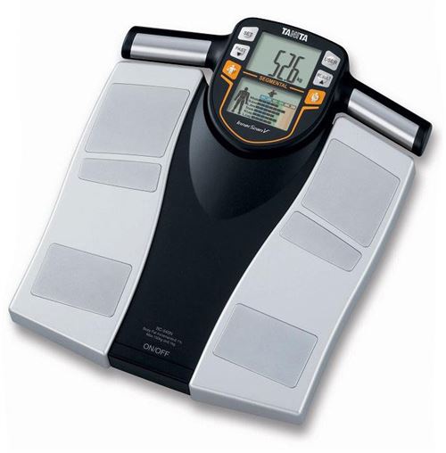 Balance impédancemètre Tanita BC-545N gris argenté et noir, avec poignées et écran segmentaire